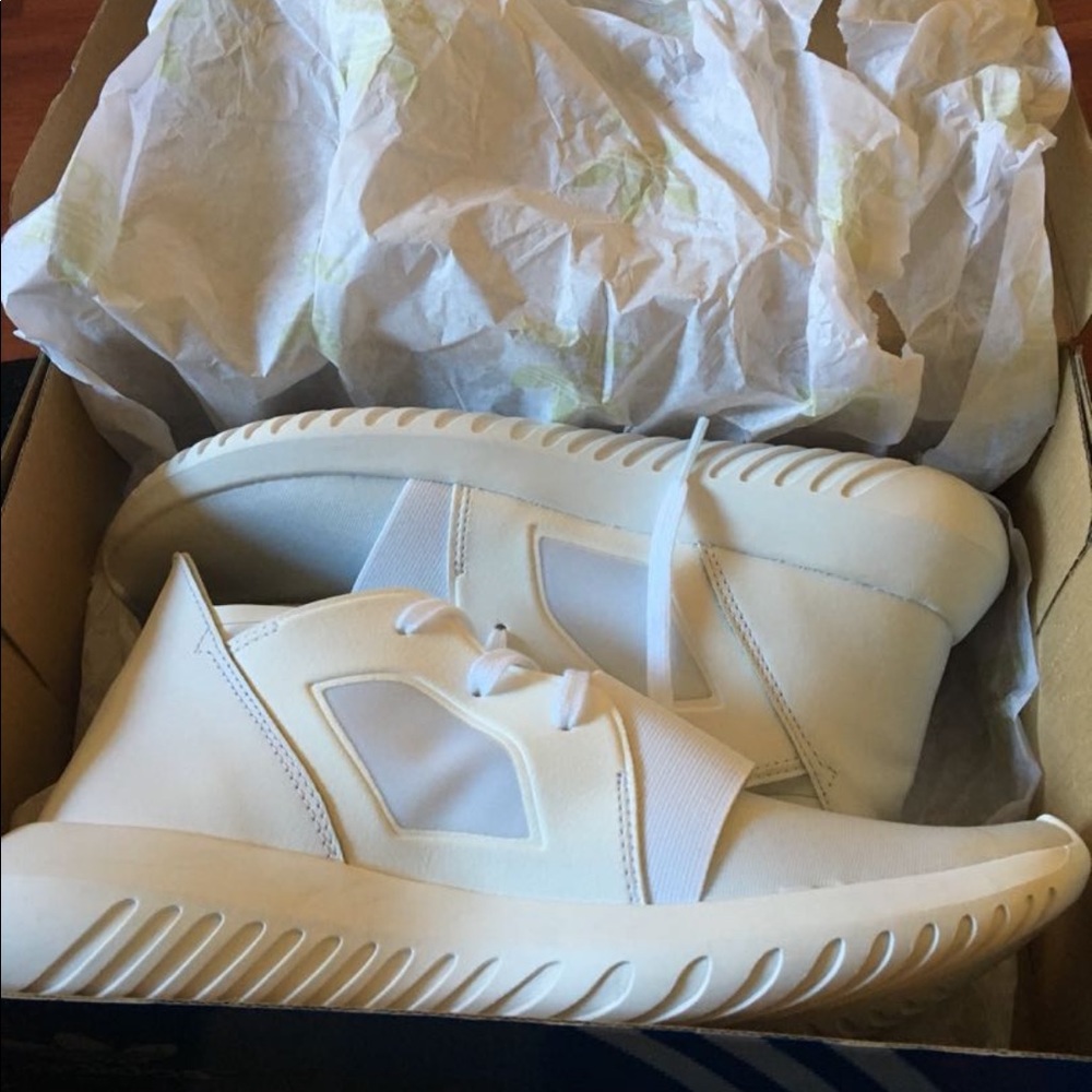 White Adidas Tubulars